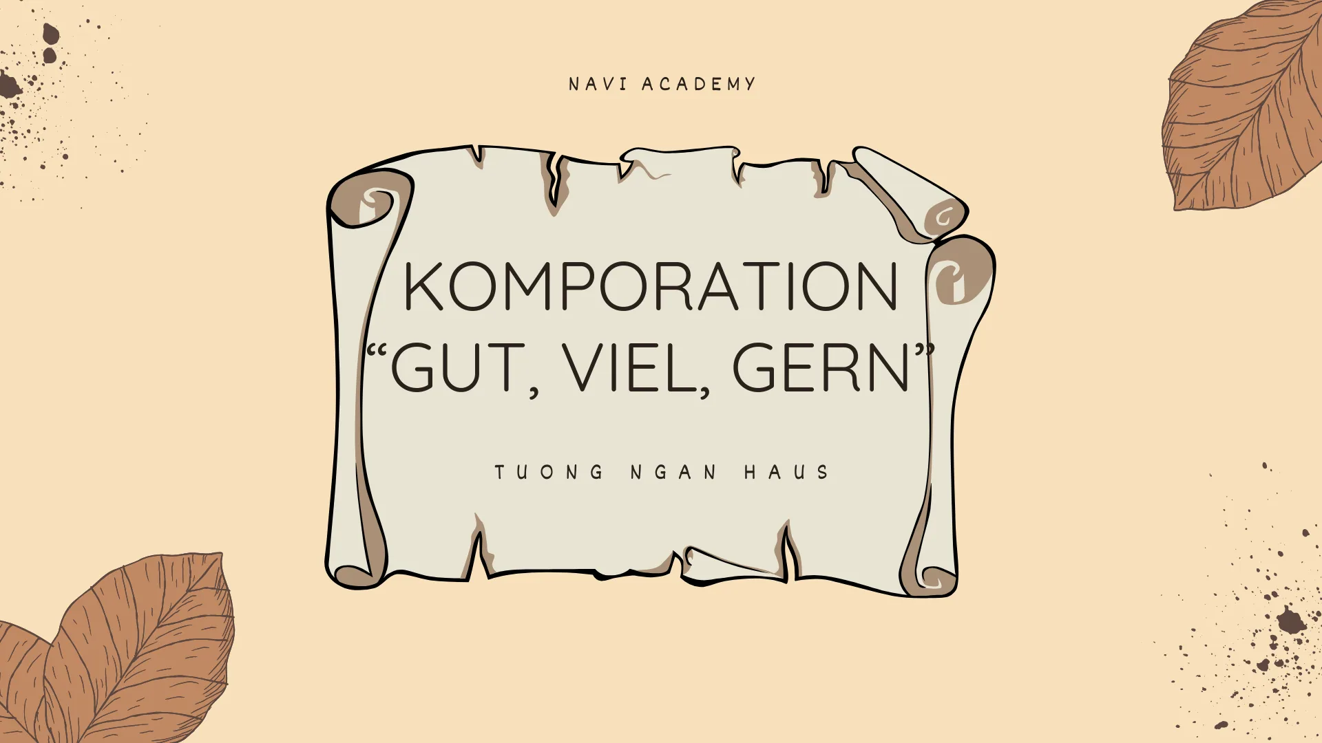 Komporation "gut, viel, gern" trong tiếng Đức