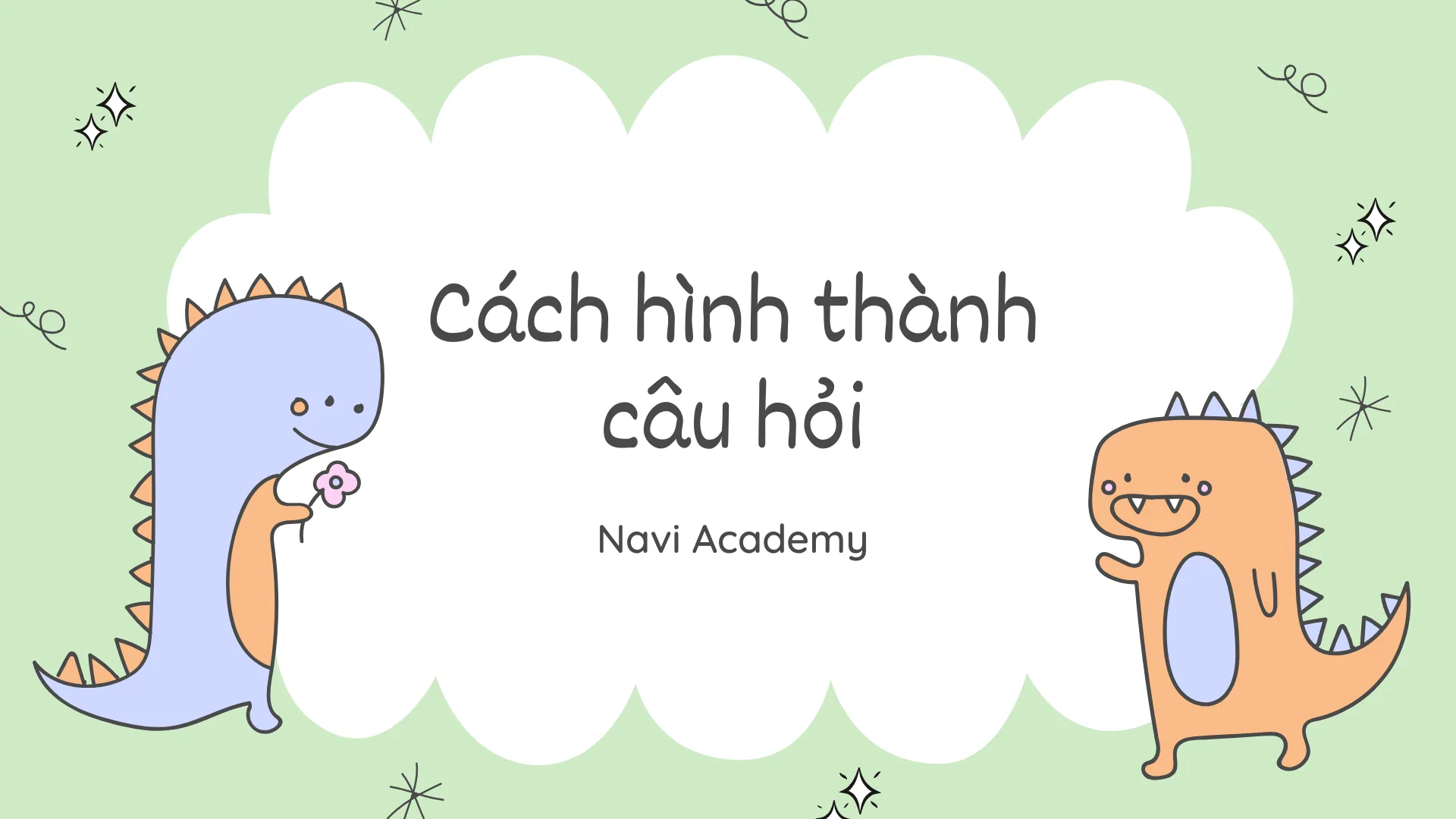 Cách hình thành câu hỏi