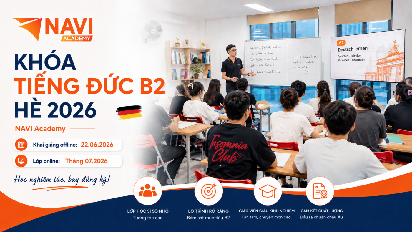 Lớp tiếng Đức B2 hè 2026 tại NAVI Academy