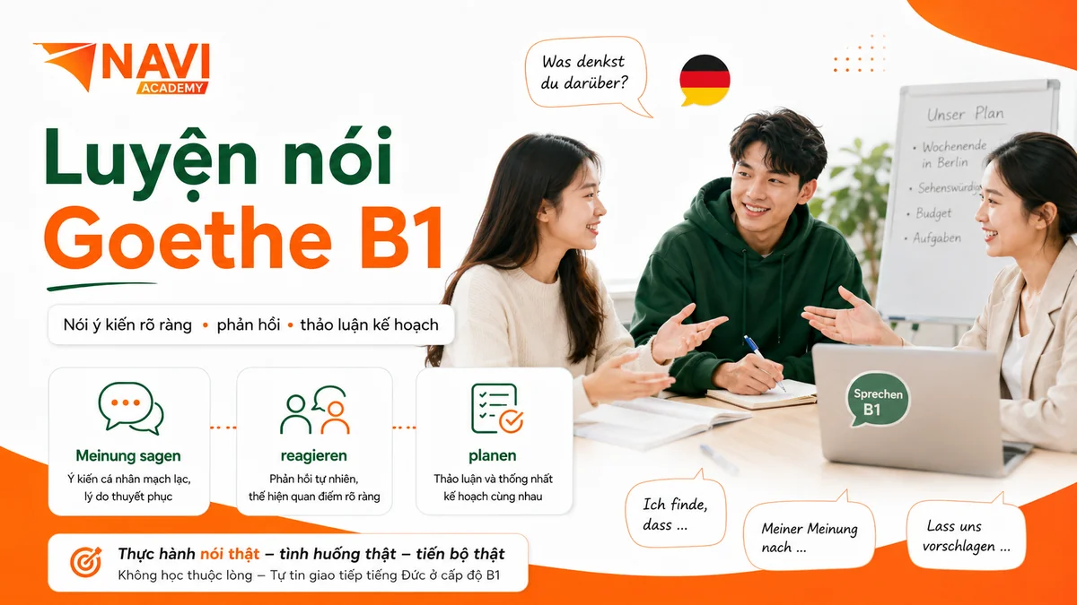 Luyện nói Goethe B1 cho học viên tiếng Đức tại NAVI Academy