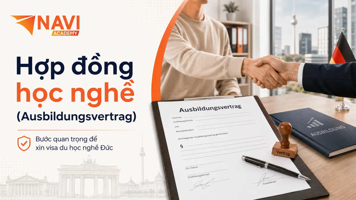 Hợp đồng học nghề Ausbildungsvertrag điều kiện cốt lõi du học nghề Đức