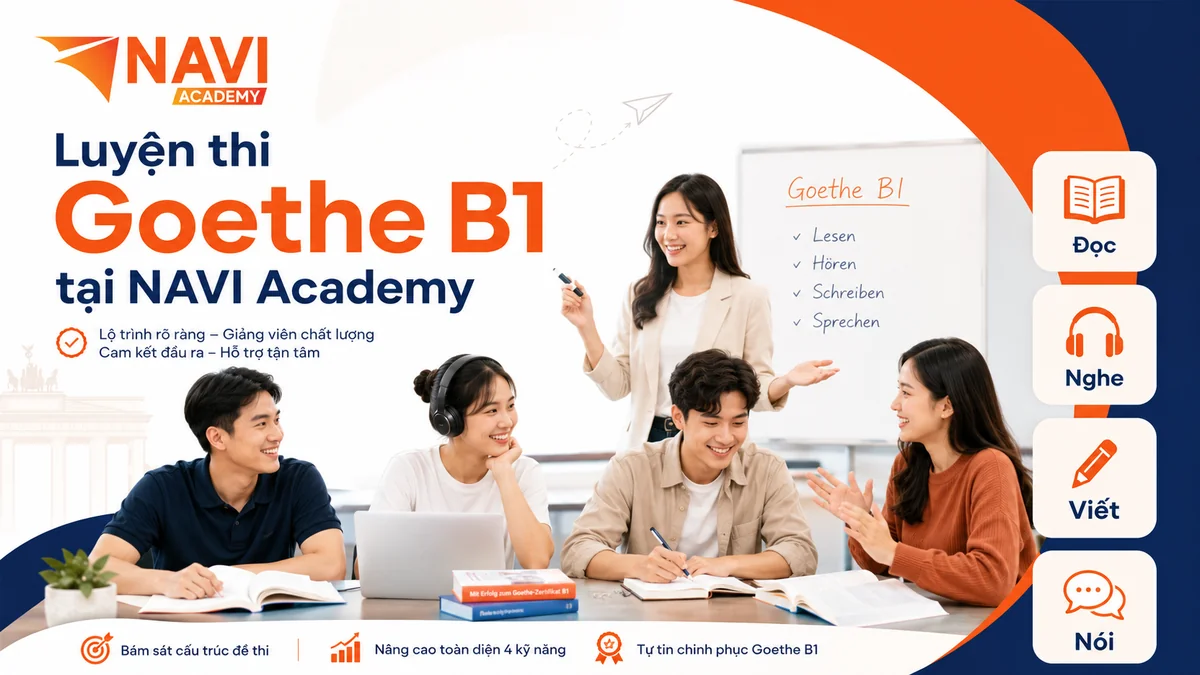 Luyện thi Goethe B1 cho học viên tiếng Đức tại NAVI Academy